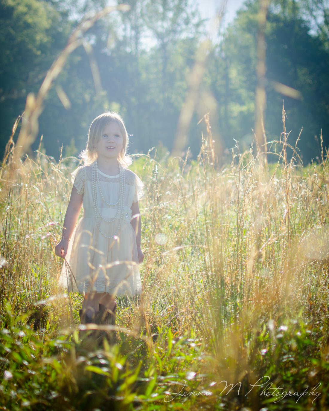 Madison Alabama Family Children Lifestyle Photographer Jenni M McCarty Golden Hour White Dress Field-2